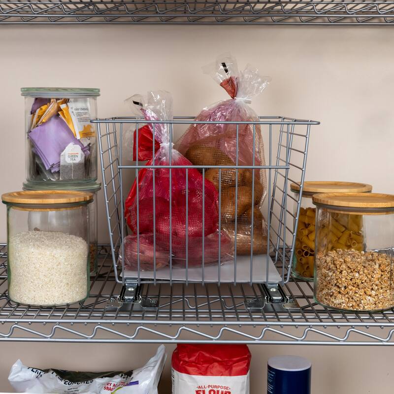 Household Essentials Slide-Out Storage Organizer - Produce Bin Design - 16.0"L x 13.0"W x 12.0"H