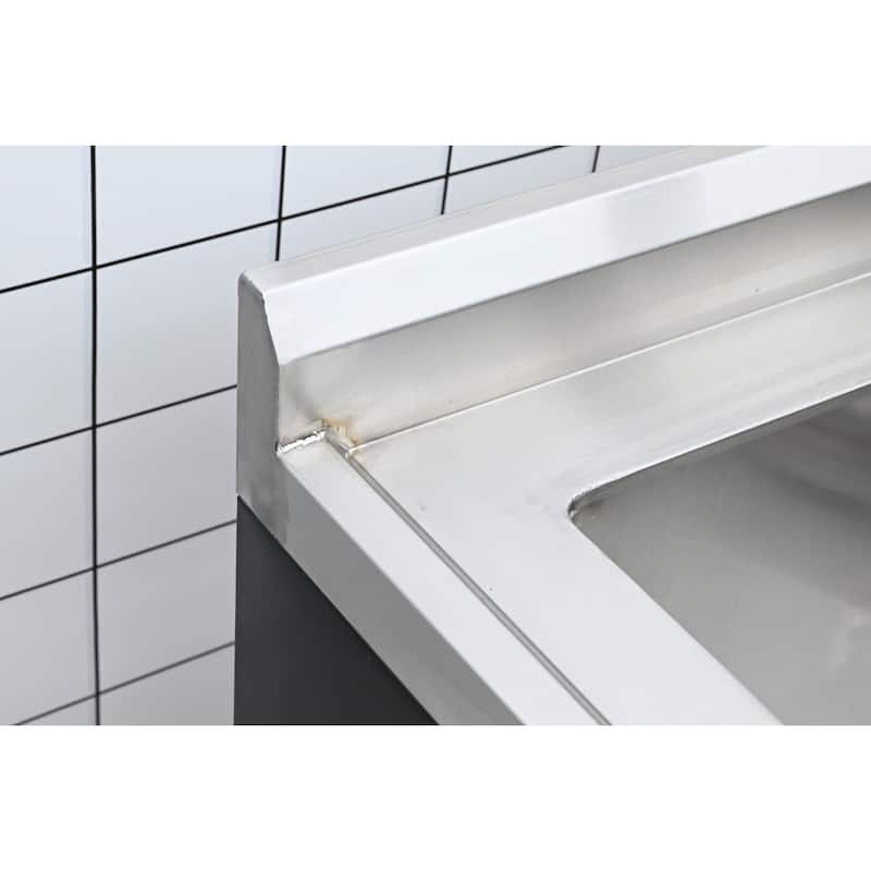 Stainless Steel Utility Sink, Freestanding Sink 1