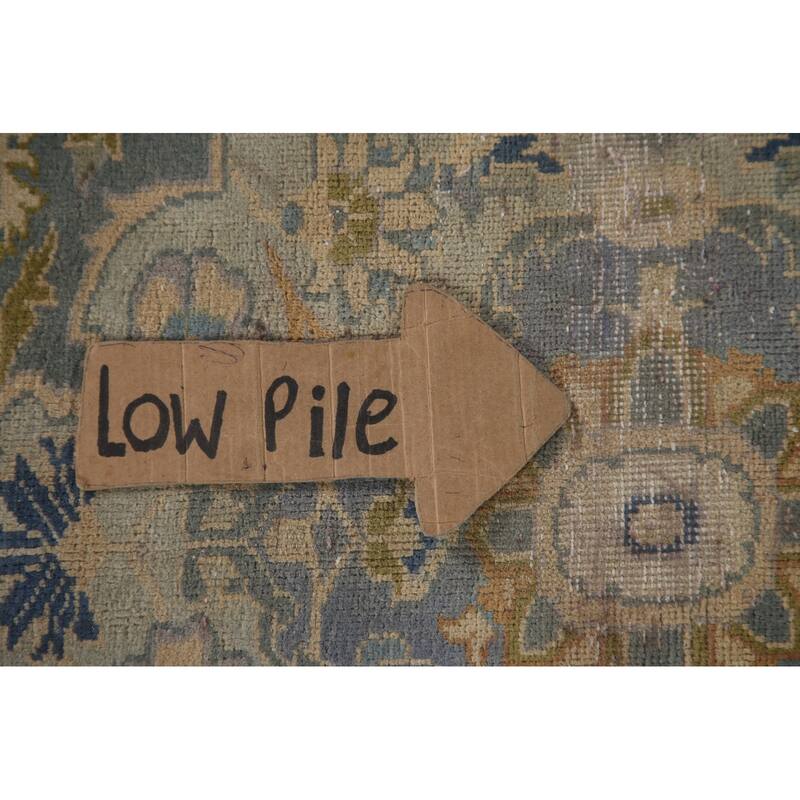 Hand Knotted Oriental 100% Wool Carpet Traditional Floral Peach Kashan Area Rug - 11' 11'' X 9' 7''