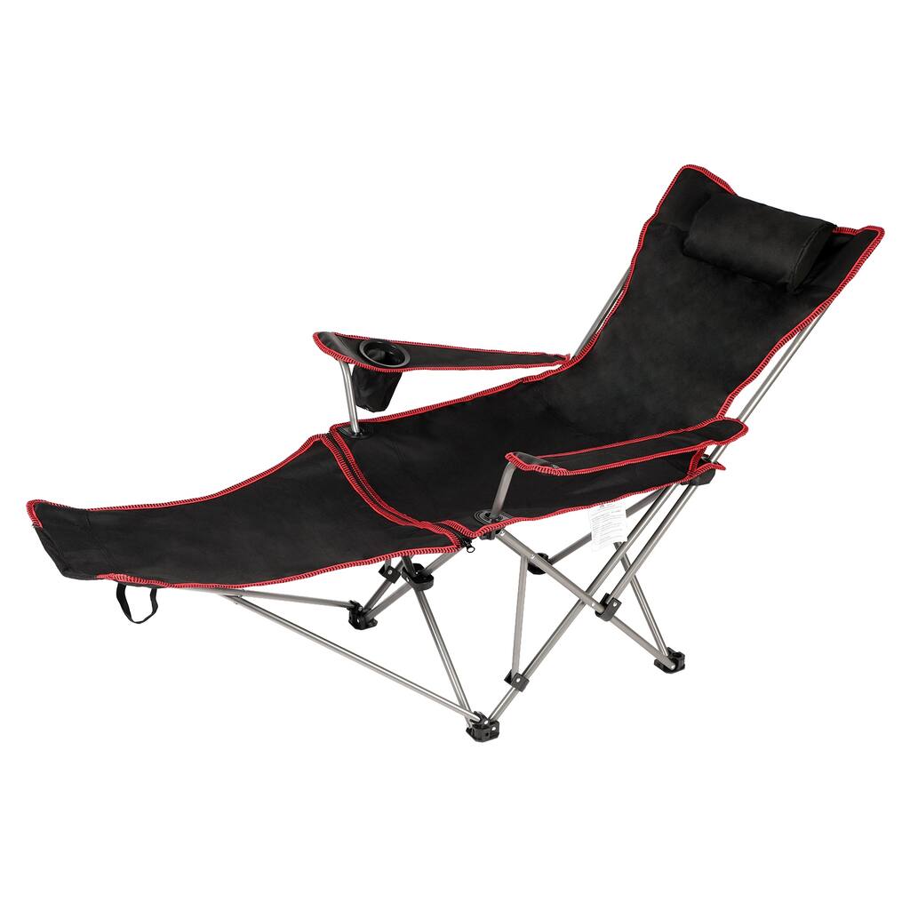 Removable Footrest Reclining Camping Chair