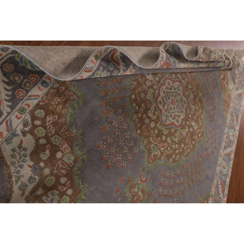 Over-Dyed Tabriz Persian Vintage Area Rug Hand-Knotted Wool Carpet - 8'1"x 10'8"