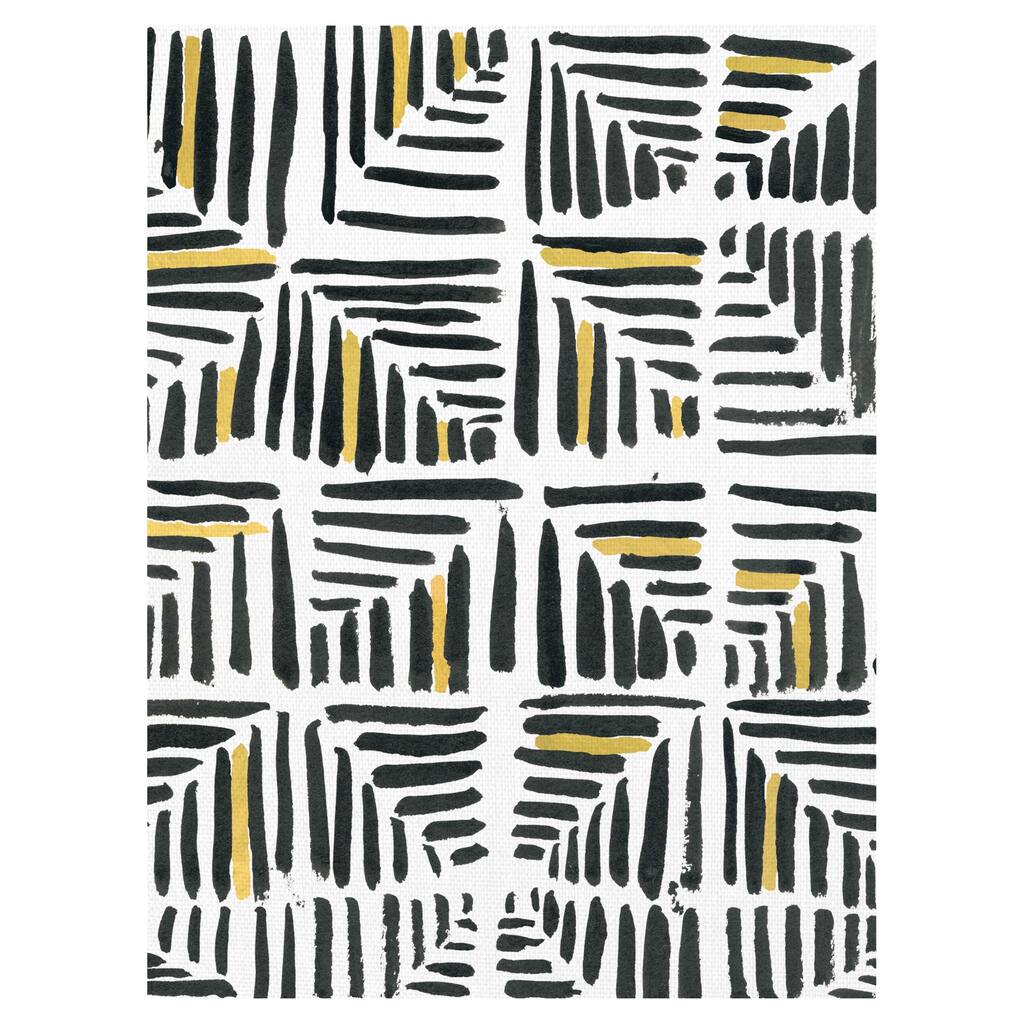 Squares with Gold by Emma Jones Canvas Art Print