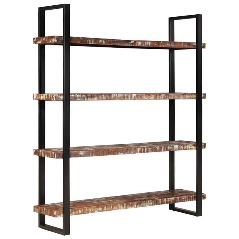 vidaXL 4-Tier Bookcase 63"x15.7"x70.9" Solid Reclaimed Wood
