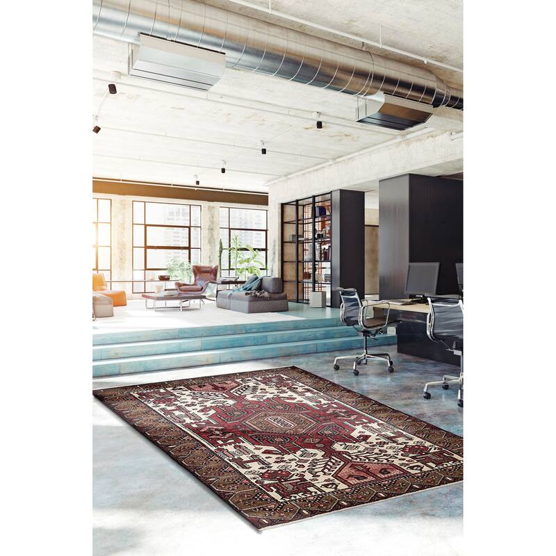 ECARPETGALLERY Hand-knotted Anadol Cream Wool Rug - 4'4 x 6'10