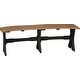 preview thumbnail 11 of 26, Poly Lumber Table Bench 52" - Antique Mahogany Woodgrain & Black