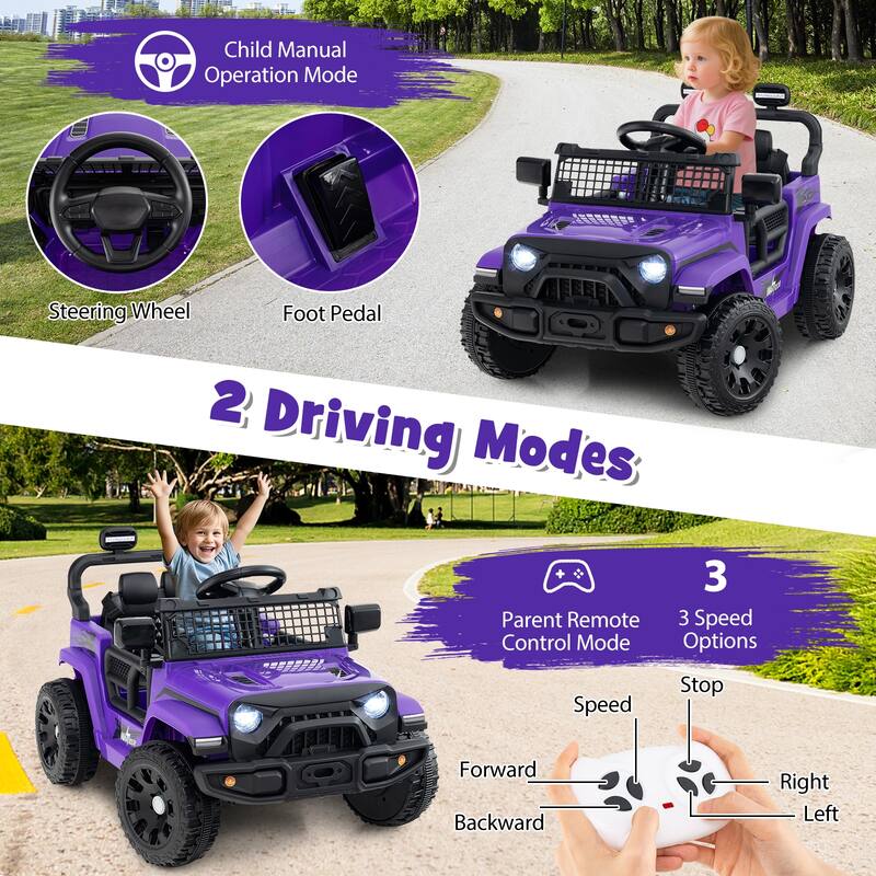 Gymax Kids Ride on Car Truck 12V Battery Powered Electric Vehicle w/
