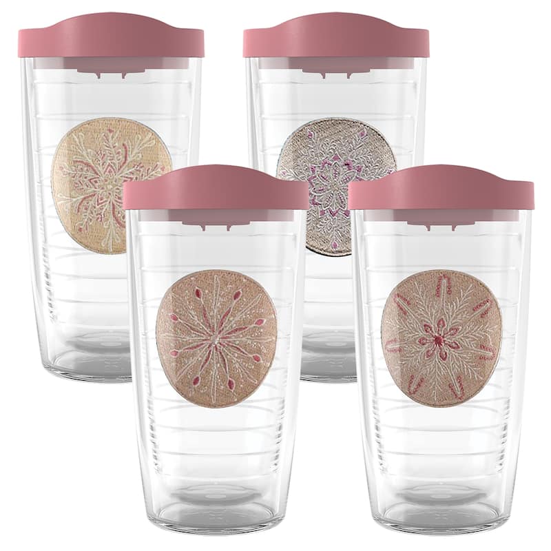 Tervis Christmas Holiday - Snowflake Patch Made in USA Double Walled Insulated Travel Tumbler, Assorted - 16oz 4pk - 16oz 4pk