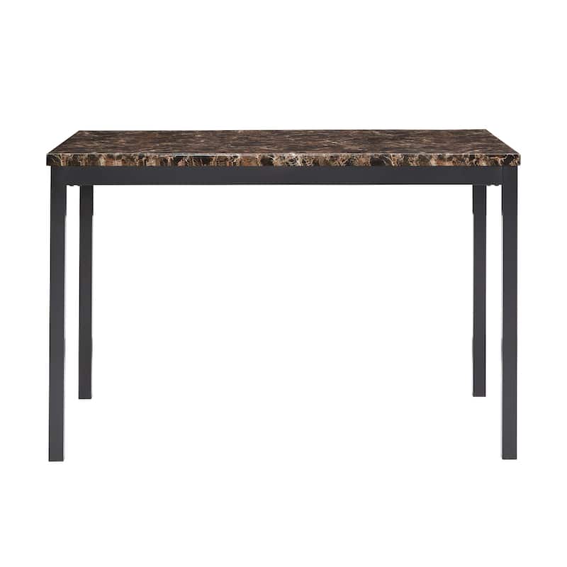 Darcy Faux Marble Black Metal 48-inch Dining Table by iNSPIRE Q Bold