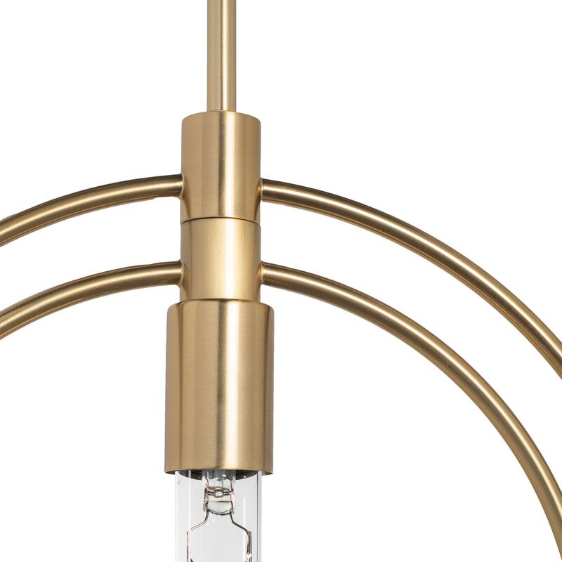 Nyla Single Light Brass Circular Pendant - 14 x 12 x 15