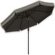 preview thumbnail 19 of 39, Outsunny 9ft Patio Umbrella with Push Button Tilt and Crank, Ruffled Outdoor Market Table Umbrella with Tassles and 8 Ribs