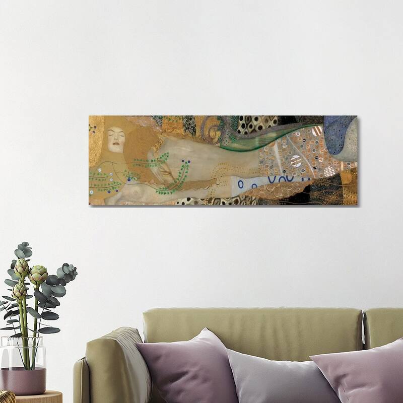 iCanvas "Sea Serpents, Detail II" by Gustav Klimt Canvas Print - 16x48x1.5