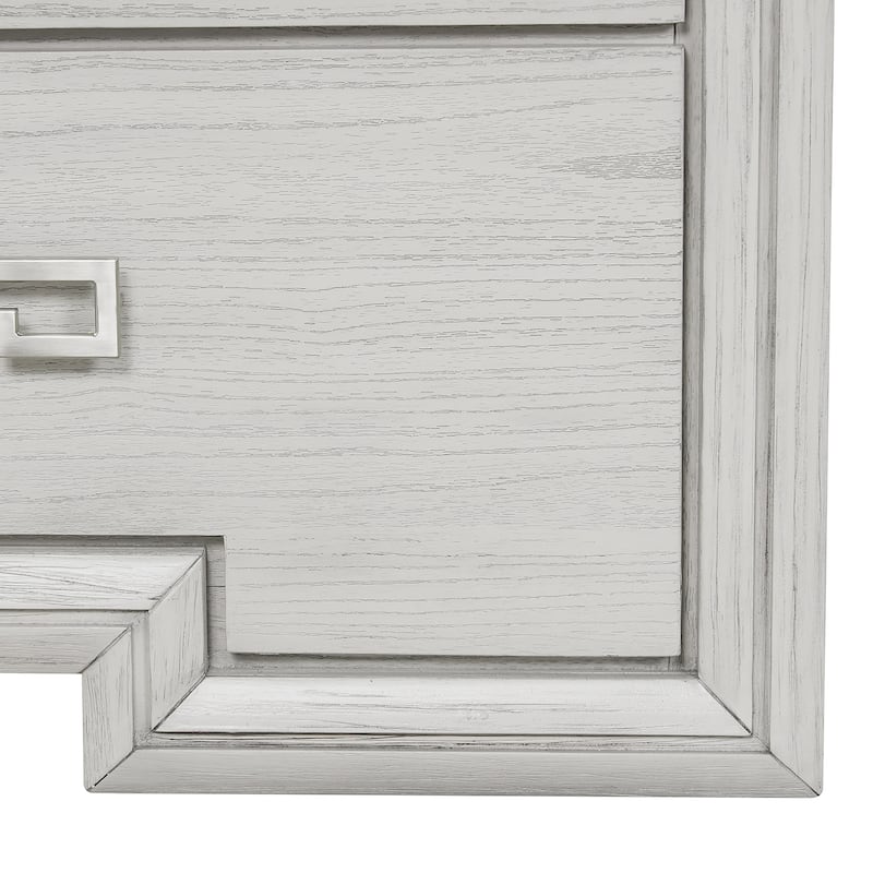 Furniture of America Klasiin 2-Piece Rustic White Wood 6-Drawer Dresser and Mirror Set