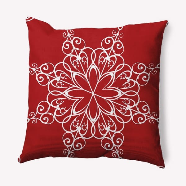 slide 2 of 2, Snowflake Decorative Christmas Throw Pillow 16" x 16" - Bright Red