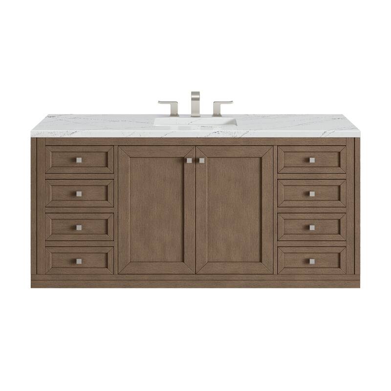 James Martin Vanities Chicago 60" Single Vanity, Whitewashed Walnut