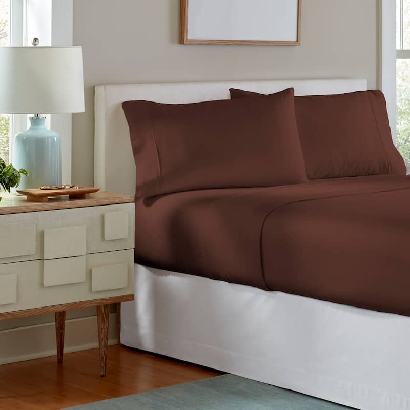 Pointehaven Superior Weight Cotton Deep Pocket Flannel Bed Sheet Set