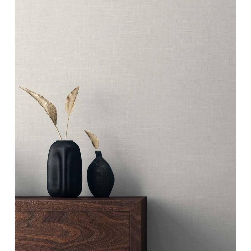 Seabrook Designs Myrna Linen Embossed Vinyl Unpasted Wallpaper