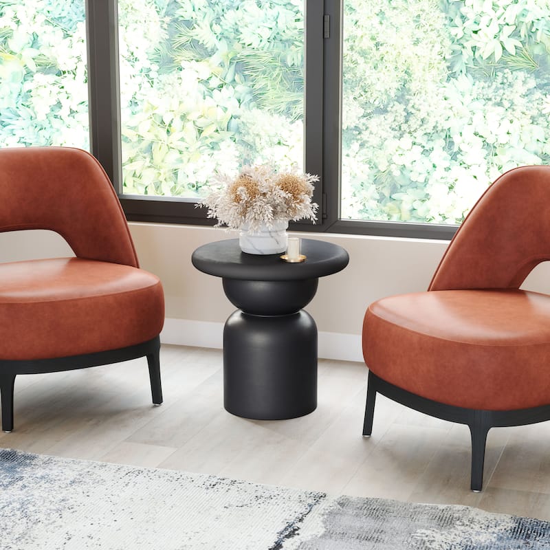 Hals Side Table Black - Black