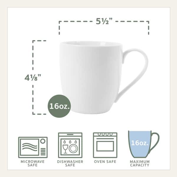 Everyday White Coupe Set of 4 Mugs