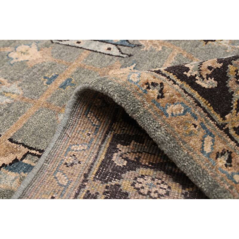 ECARPETGALLERY Hand-knotted Finest Agra Jaipur Teal Wool Rug - 7'8 x 9'8