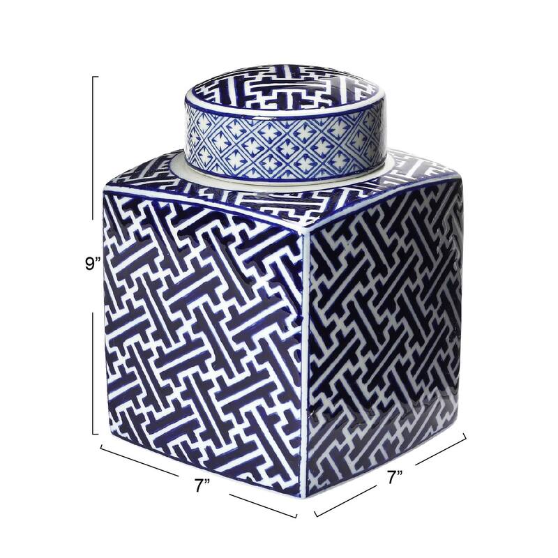 Decorative Ceramic Ginger Jar with Lid