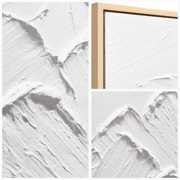 Mountain Serenity II Heavily Textured Hand Painted White