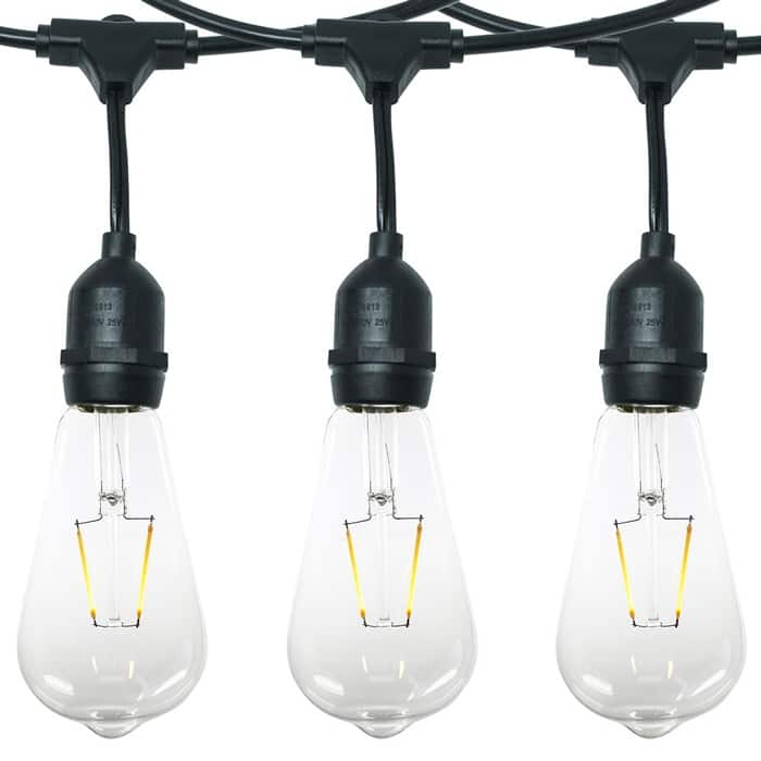 120V Dimmable Outdoor LED Patio String Light w/ Giant Edison Bulb - 15-48