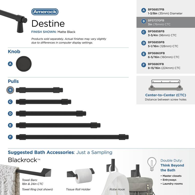 Amerock Destine Cabinet or Furniture Pull