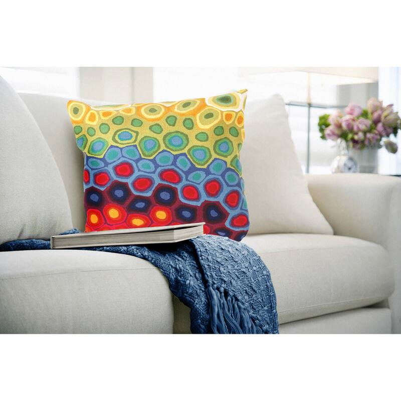 Liora Manne Visions III Pop Swirl Indoor/Outdoor Pillow Multi 20" Square
