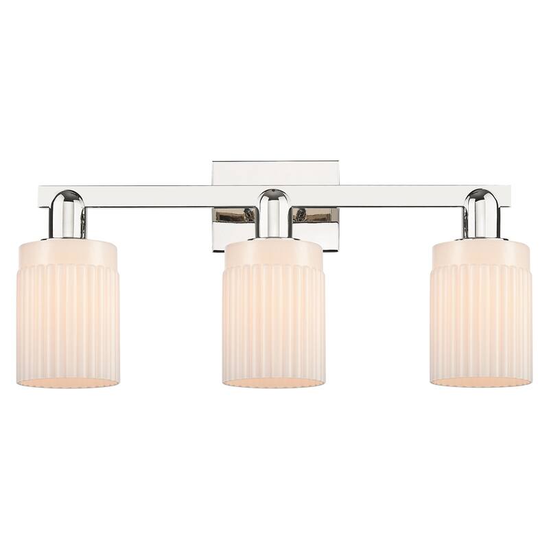 Innovations Lighting 716-3W-11-24 Hadley Vanity Hadley 3 Light 24" - Polished Nickel / Matte White