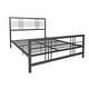 Metal Bed Full Size Frame with Adjustable Under Bed Storage in Black ...