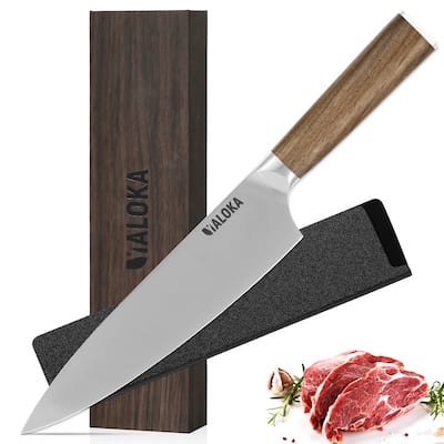 8" Japanese Chef Knife,VG-10 Steel Sharp Gyuto,Wood Handle Gift Ready