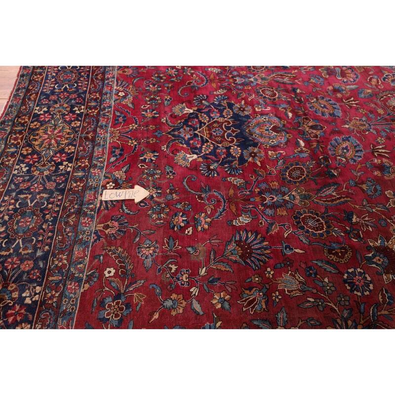 Pre-1900 Antique Kerman Ravar Persian Rug Hand-Knotted Wool Carpet - 11'10"x 21'2"