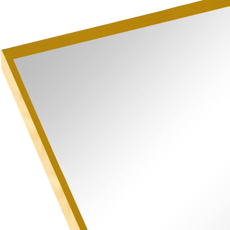 24x32 Inch Metal Framed Arched Bathrrom Mirror for Wall