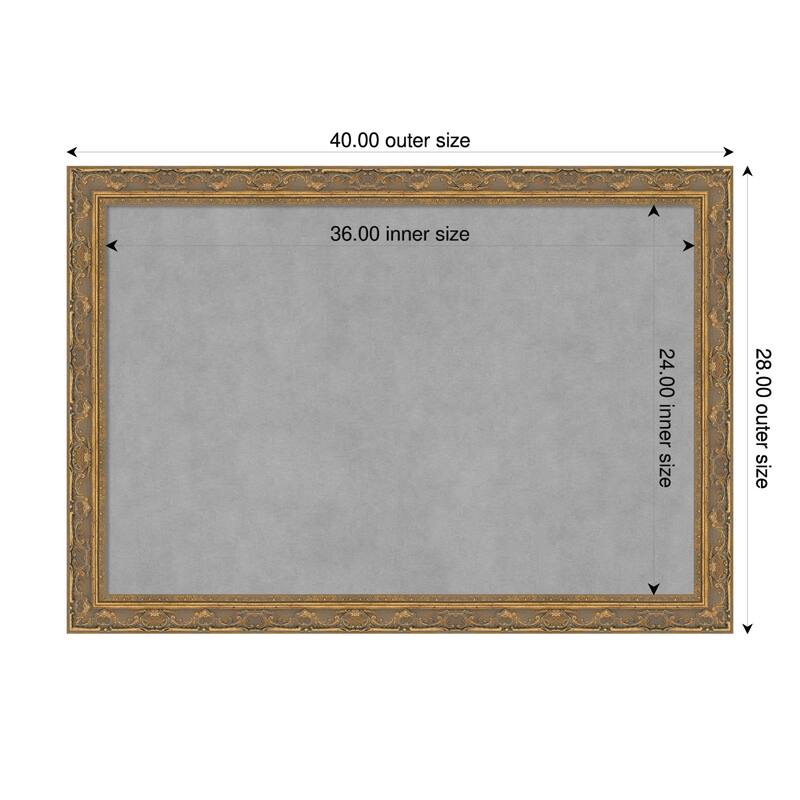 Amanti Art Filigree Gloss Black Framed - 40 x 28 in - Filigree Gold