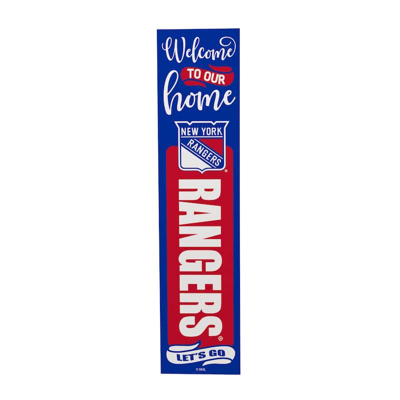 47" Double Sided Seasonal Porch Leaner, New York Rangers - 47" x 11.25"