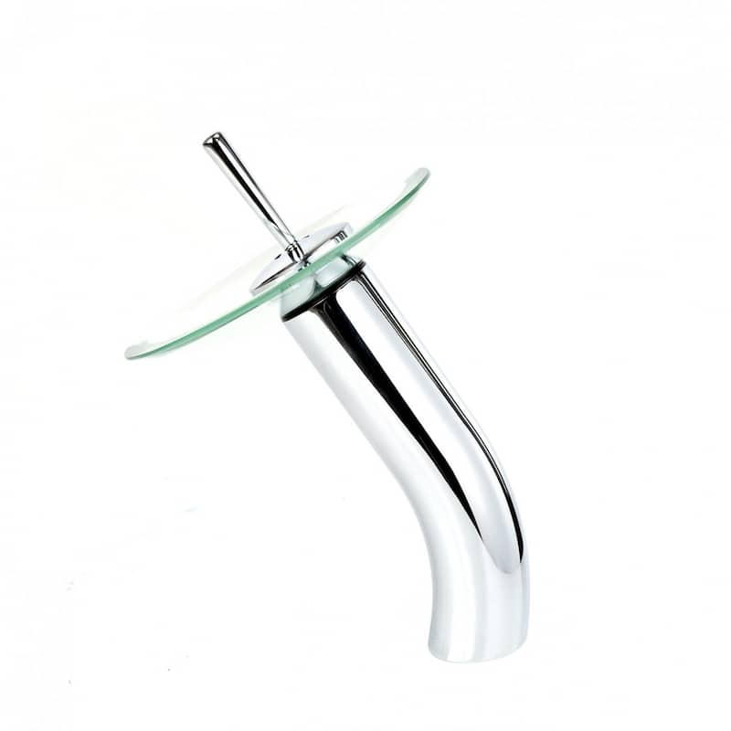 Waterfall Faucet Heavy Cast Chrome Brass 12" Glass Plate Renovators Supply