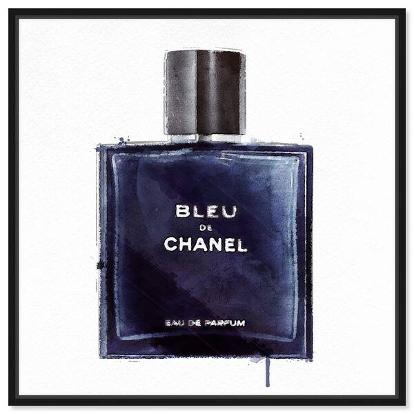 Oliver Gal 'Men Perfume Monsieur Bleu' Fashion and Glam Wall Art Canvas  Print Perfumes - Blue, White - On Sale - Bed Bath & Beyond - 31633047