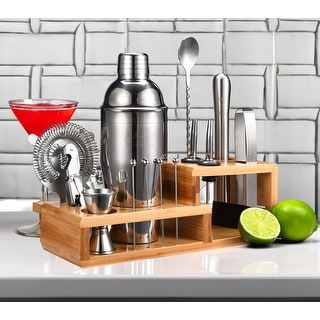 Touch of Mixology 14 Piece Bartender Kit - Bar Tool Set Cocktail Shaker Set