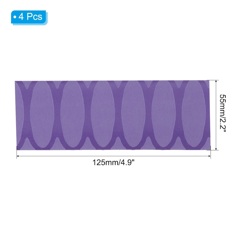 4PCS Cutting Knife Handle Heat Shrink Sleeve, Oval Pattern - 2.2"x4.9" - Purple