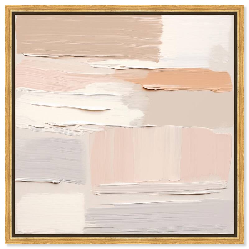 Roseate Cream Tones III Canvas by Art Remedy - Gold - 12" x 12"