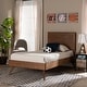 preview thumbnail 7 of 31, Jiro Platform Bed - Mid-Century Modern Wood Bed Frame with Panel Headboard and Angled Legs for Bedroom or Guest Room