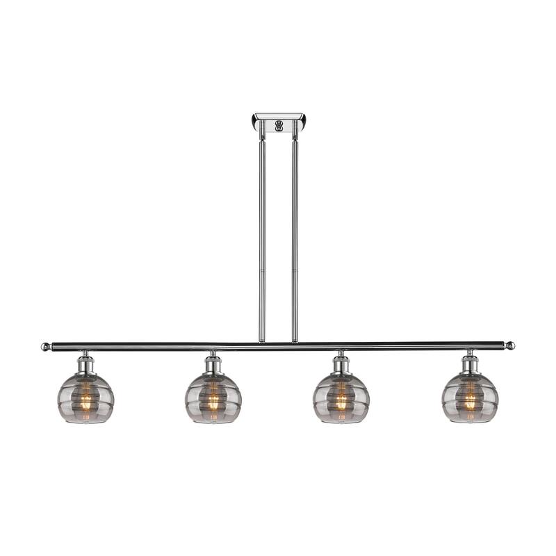 Innovations Lighting 516-4I-8-48 Rochester Linear Rochester 4 Light - Polished Chrome / Smoked