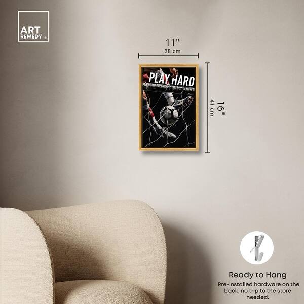 dimension image slide 0 of 24, Play Hard Soccer Canvas Mancave Art by Art Remedy