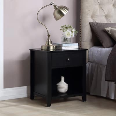1 Drawer Traditional Design Solid Wood Material Nightstand