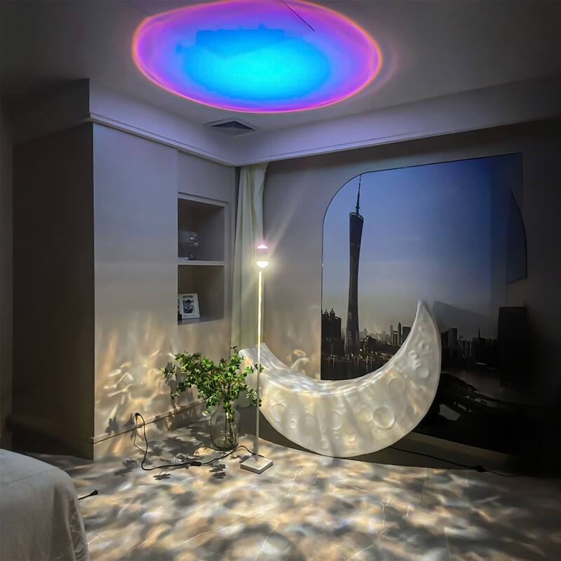 Modern Floor Lamp Color Changing Sunset Lamp Projector with 3D Ocean Wave On Sale Bed Bath