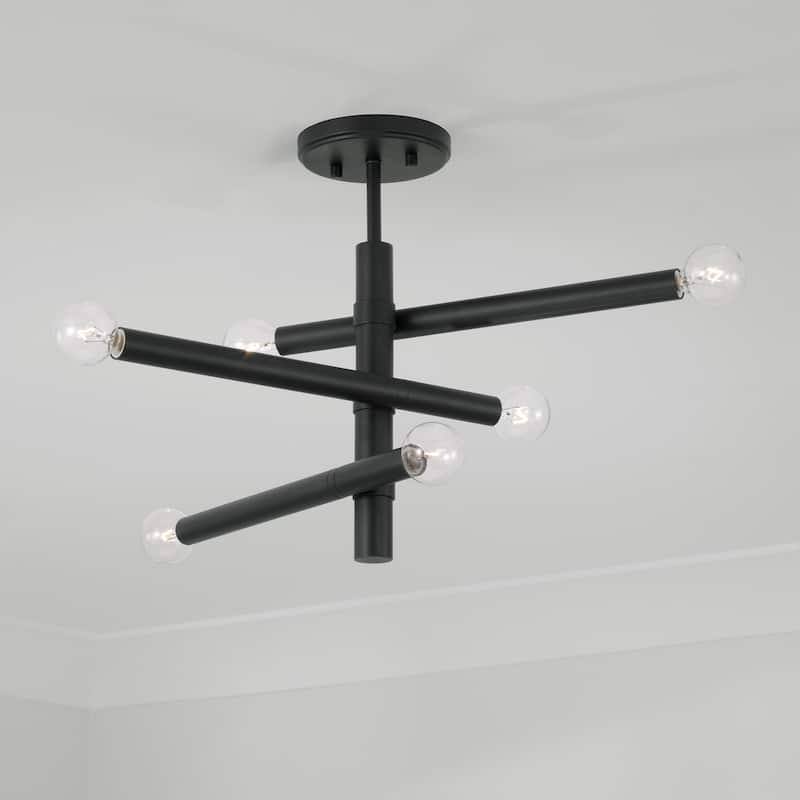 Zane 6-Light Semi-Flush - 20.5"W x 14"H