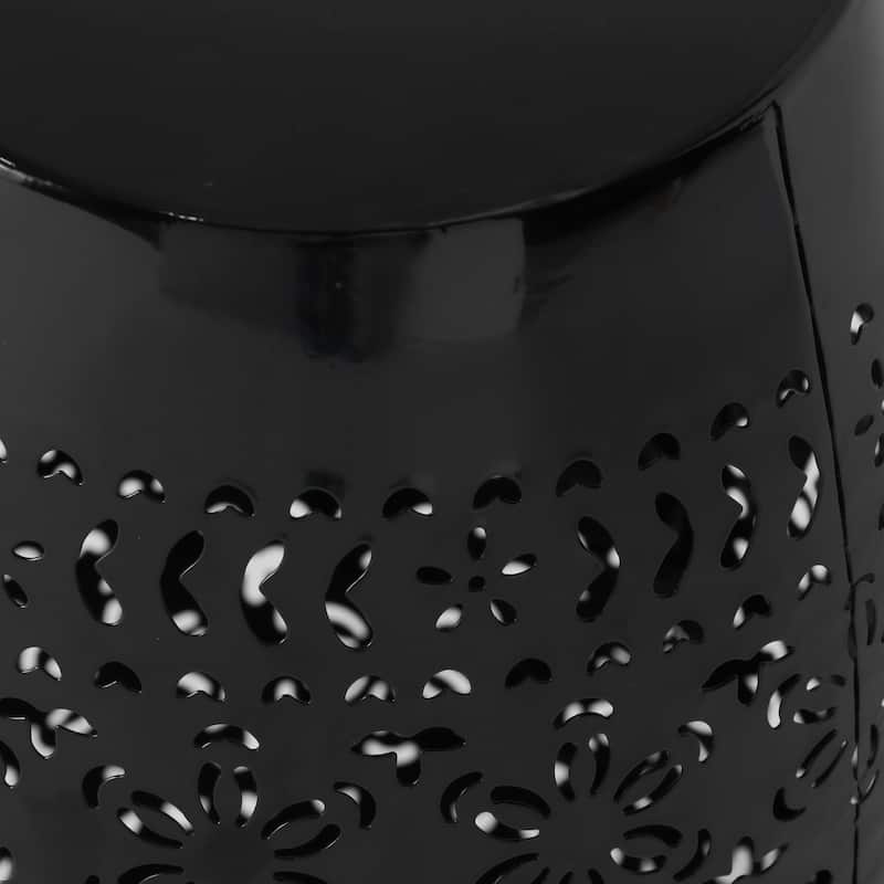 Christopher Knight Home Ruby Indoor/Outdoor 12-Inch Lace Cut Iron Side Table