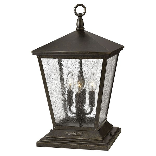 slide 1 of 1, Hinkley Lighting Trellis 12v 14w 4 Light 20" Tall Pier Mount Post Regency Bronze