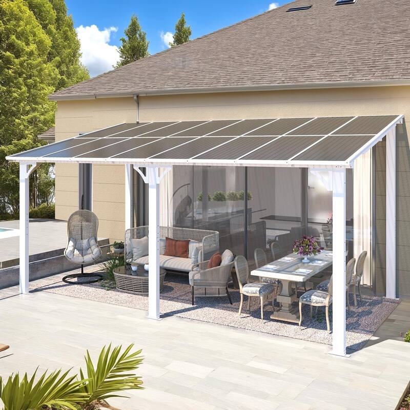 AECOJOY Wall Mounted Gazebos Pergola Gazebo Awnings for Backyard