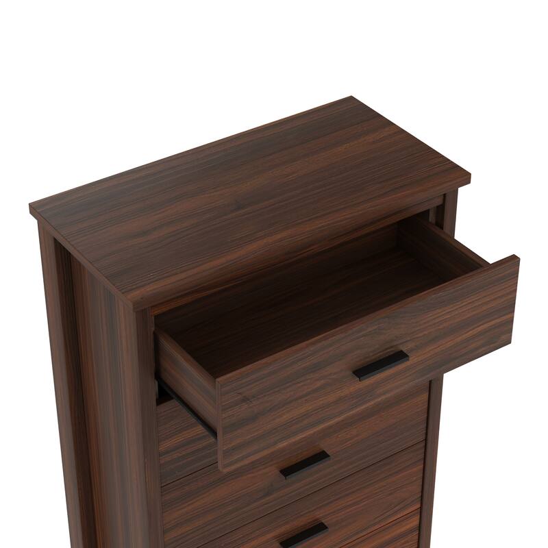 Queen Size Low-Profile Platform Bed with 2 Nightstand and 1 Dresser